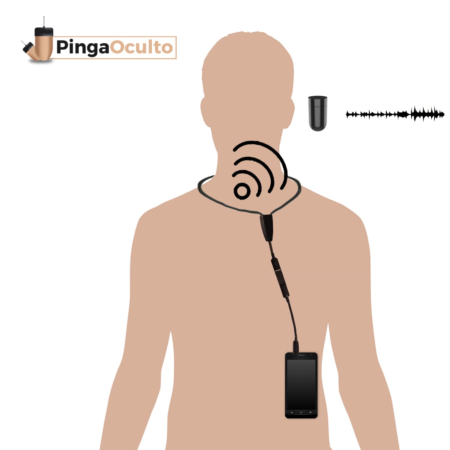 Pinganillo Vip Pro UltraMini + Micrófono Externo - Pinganillo Exámenes