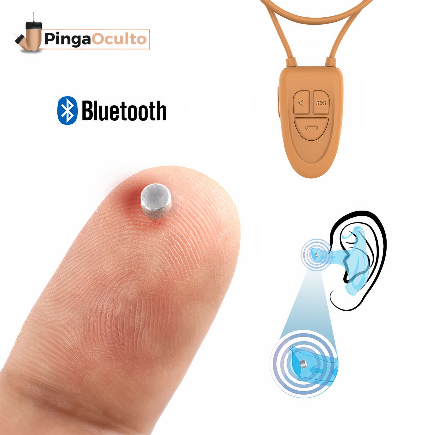 Vip Pro UltraMini Bluetooth earpiece - PingaOculto ®