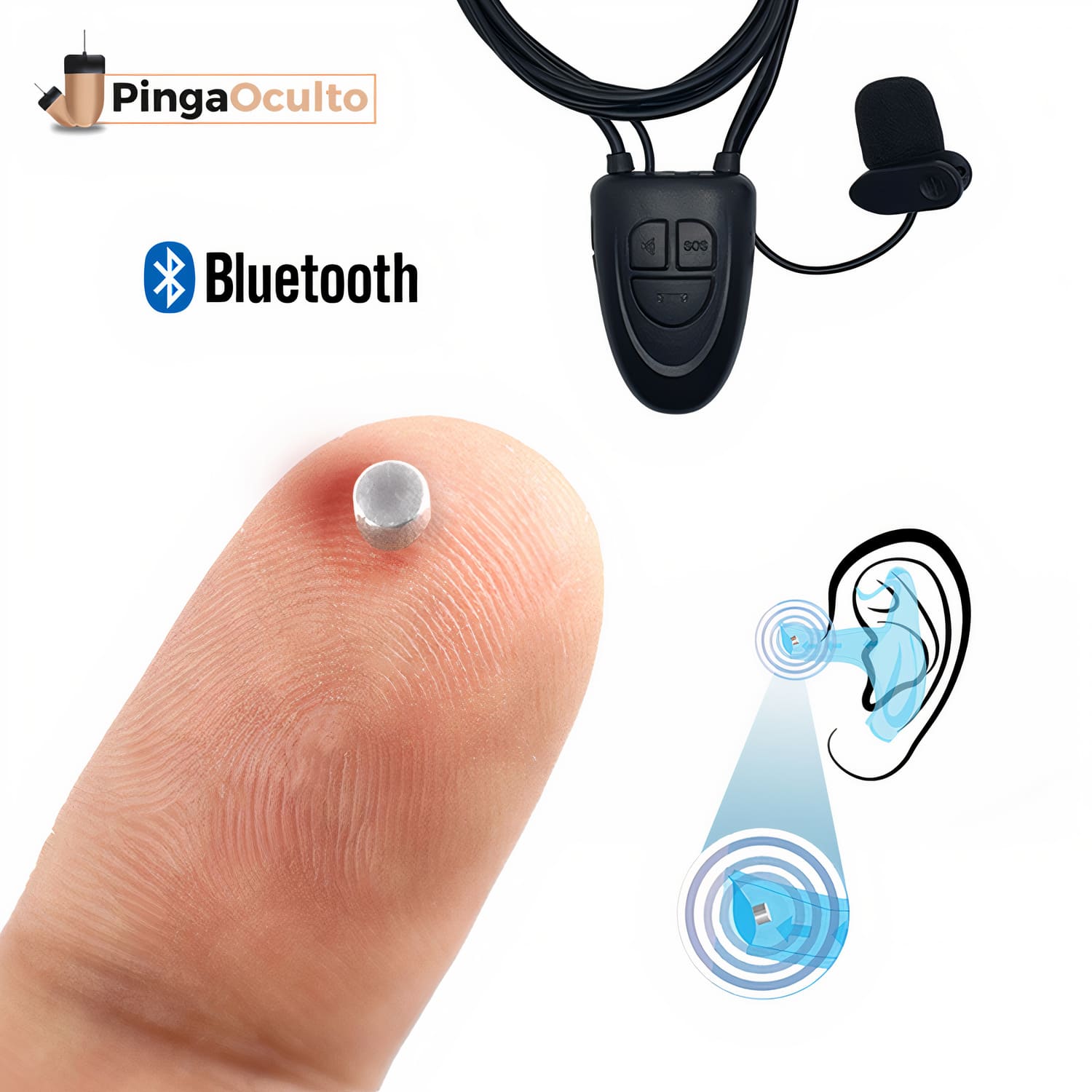 ▷ Nano Pinganillo espía de última generación ✓ bluetooth 