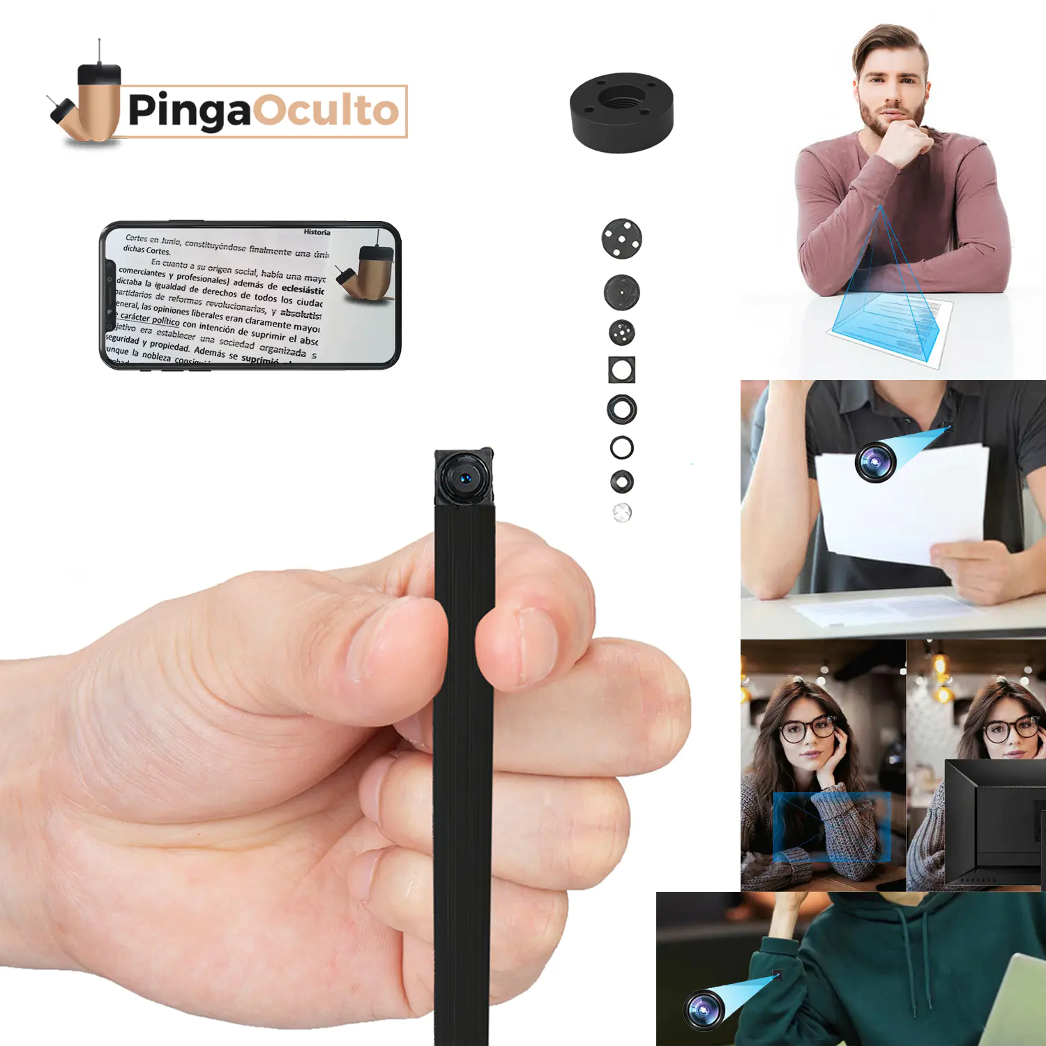 Hidden Pro Wifi Spy Camera for Exams - PingaOculto