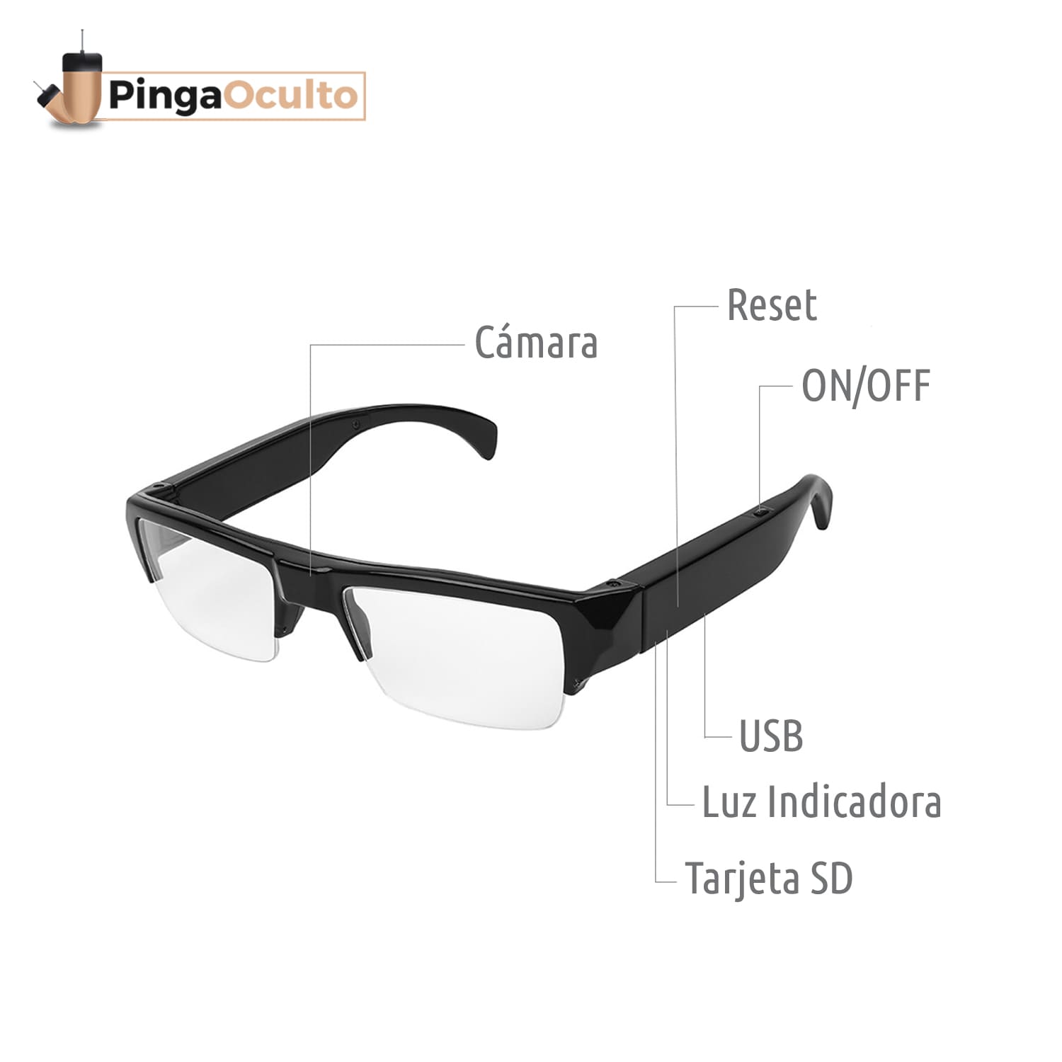 Gafas Cámara Espía Full HD - PingaOculto