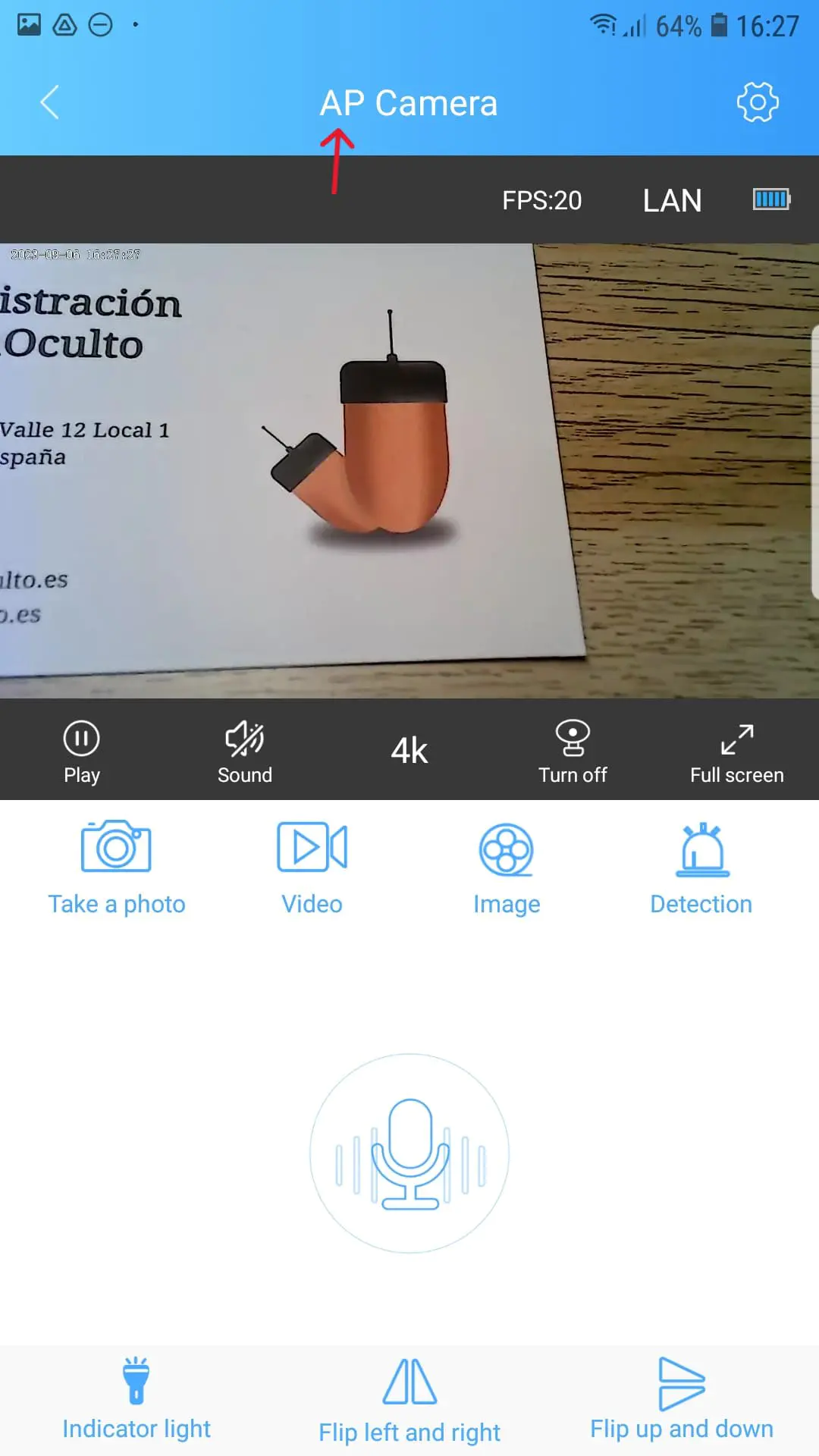 Instruktioner Spy Camera Wifi-knapp 59 9- Visa kamera AP-läge