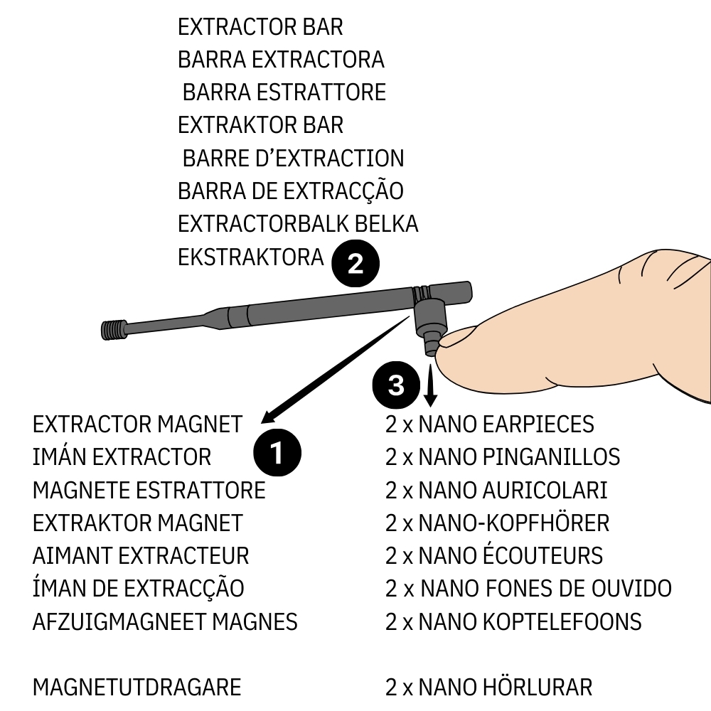 Piezas Pinganillo Nano