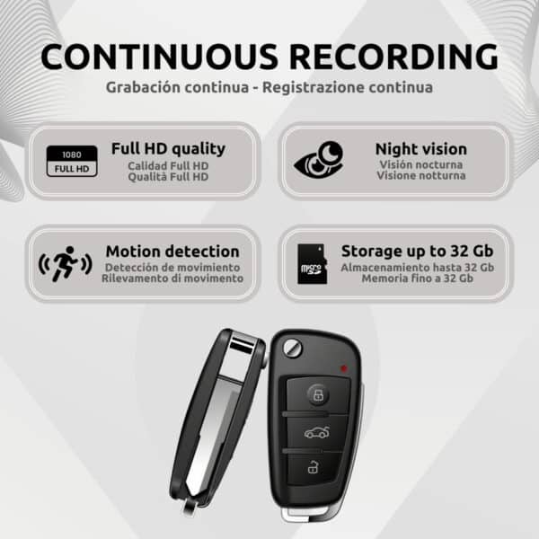 Llave Cámara Espía Full HD Características