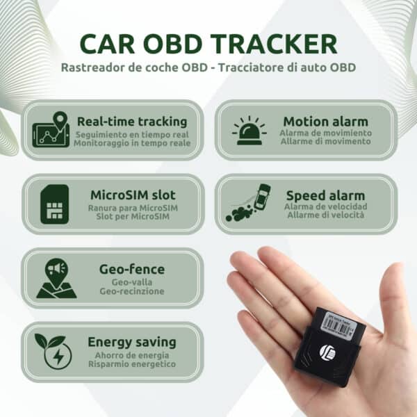 Localizador GPS Coche OBD Características