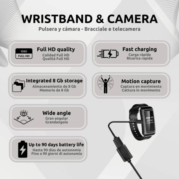 Pulsera Cámara Espía Características