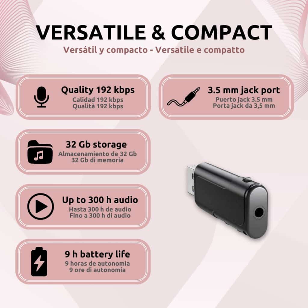 USB Micrófono Espía Características SK002