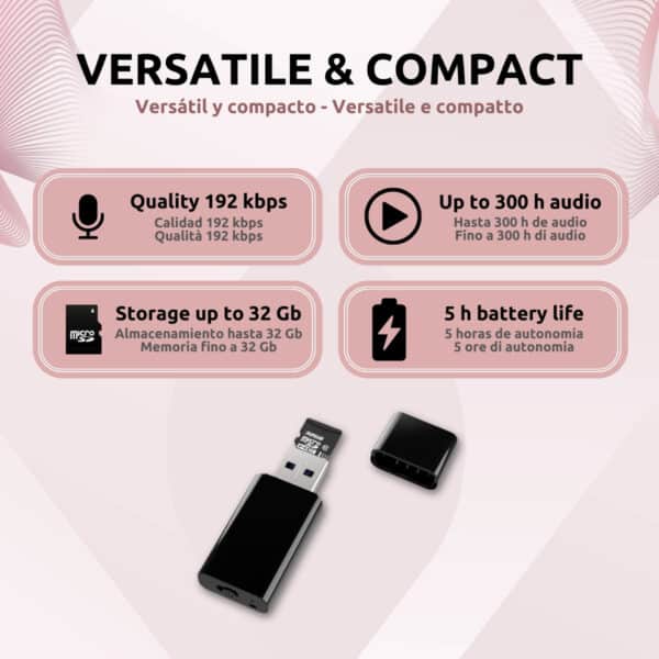 USB Micrófono Espía Características VR01