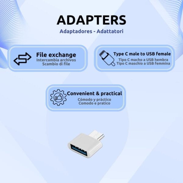 Adaptador USB- Tipo C Características