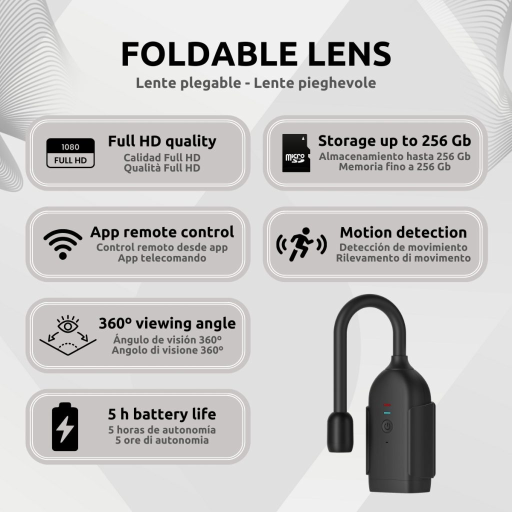 Cámara Espía Moldeable Wifi IP601BW Características