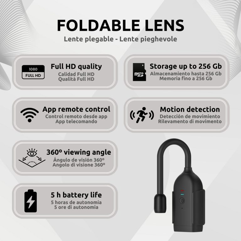 Cámara Espía Moldeable Wifi IP601BW Características