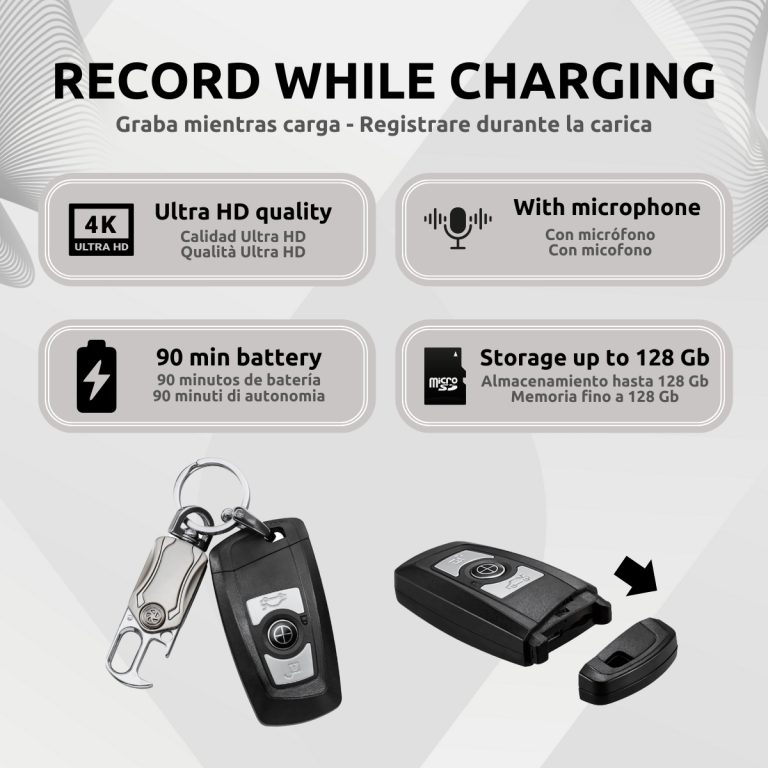 Llave Cámara Espía 4K Características