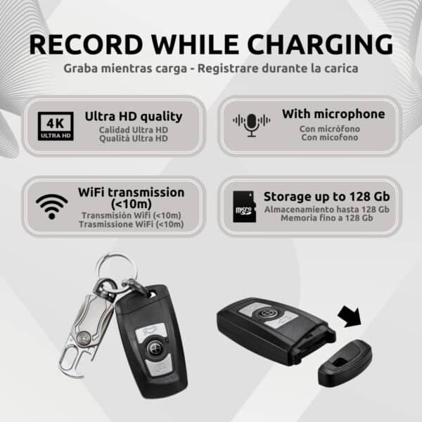 Llave Cámara Espía 4K Características