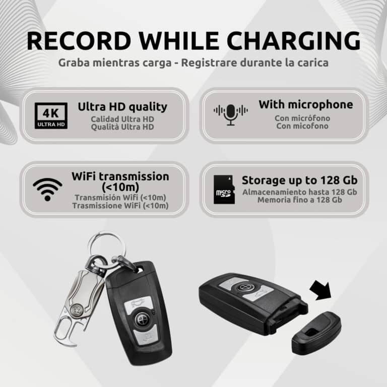 Llave Cámara Espía 4K Características