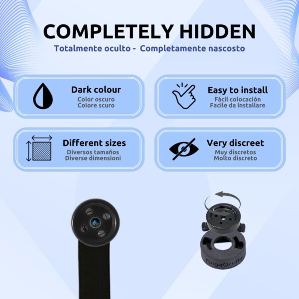Piezas Fijadoras + Botones Cámara Espía Wifi Características Kit Piezas