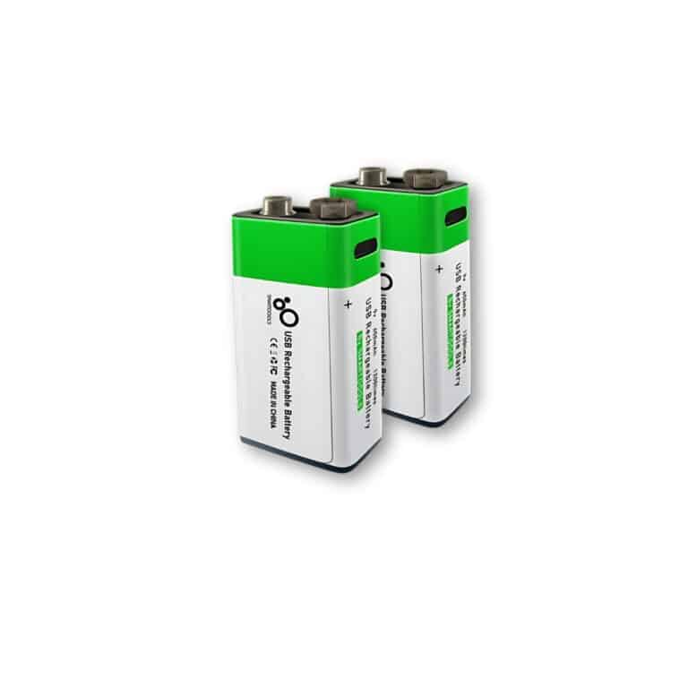 Pilas 9V Recargables 650mAh Litio para Pinganillo Nano