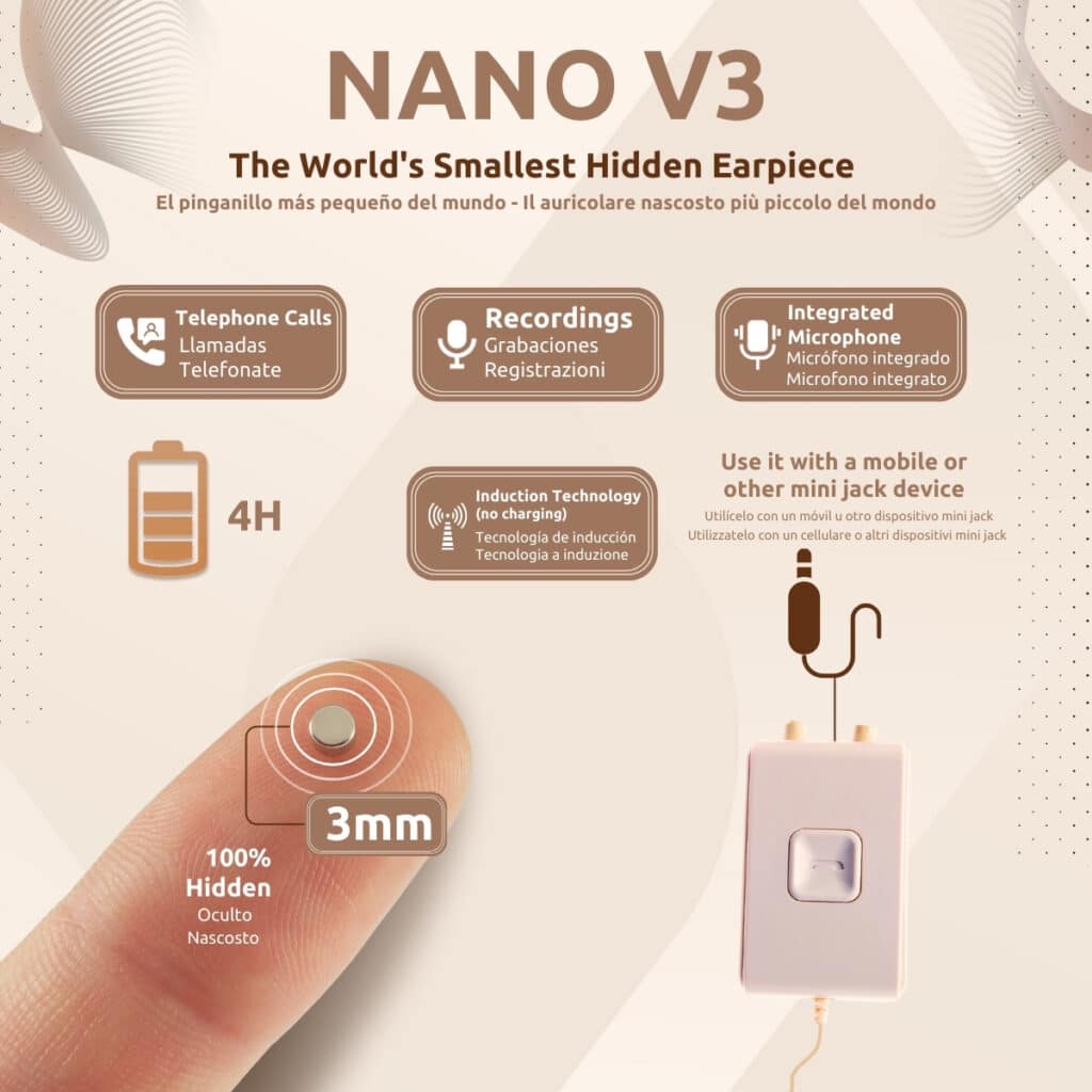 Pinganillo Nano V3 Funcionalidades