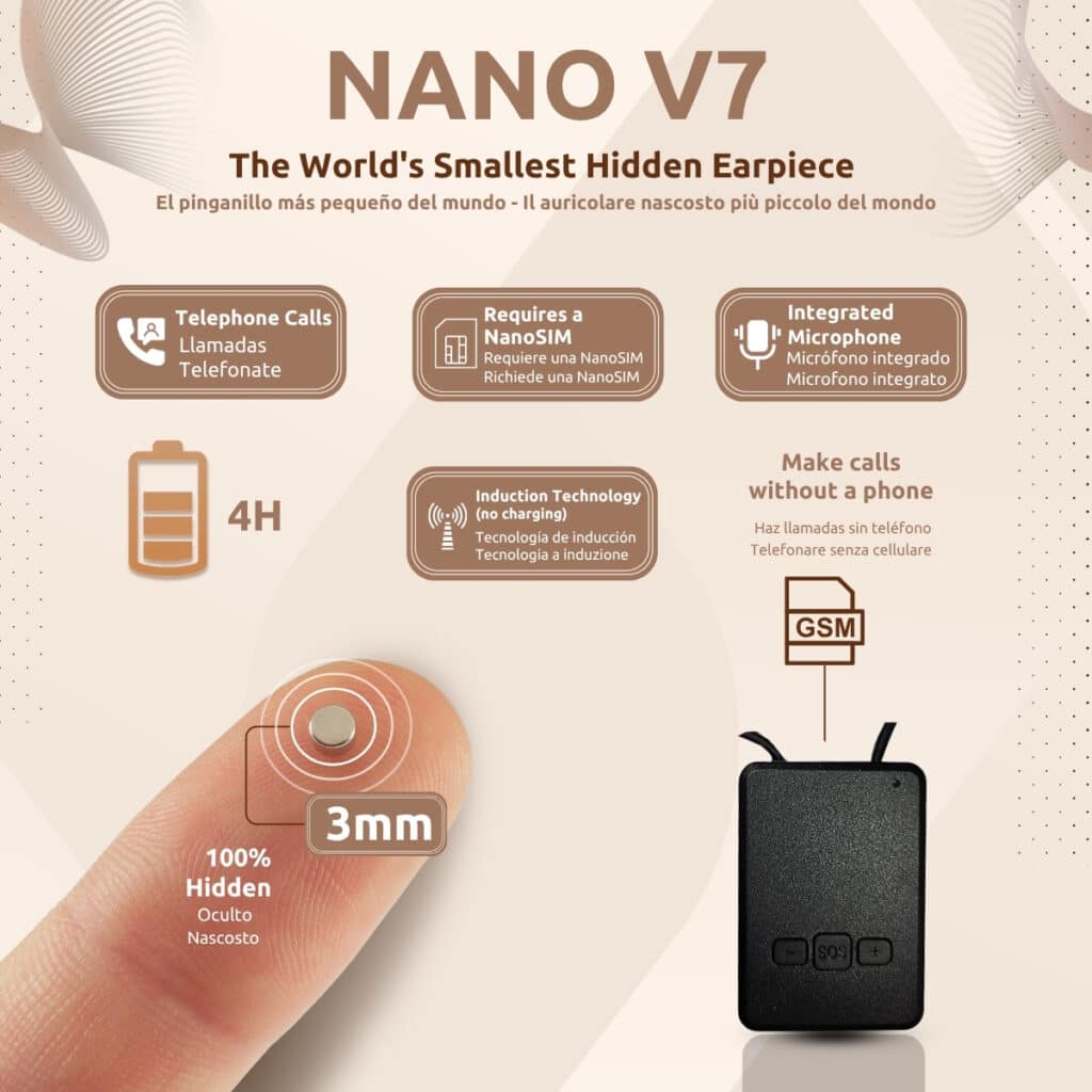 Pinganillo Nano V7 Funcionalidades