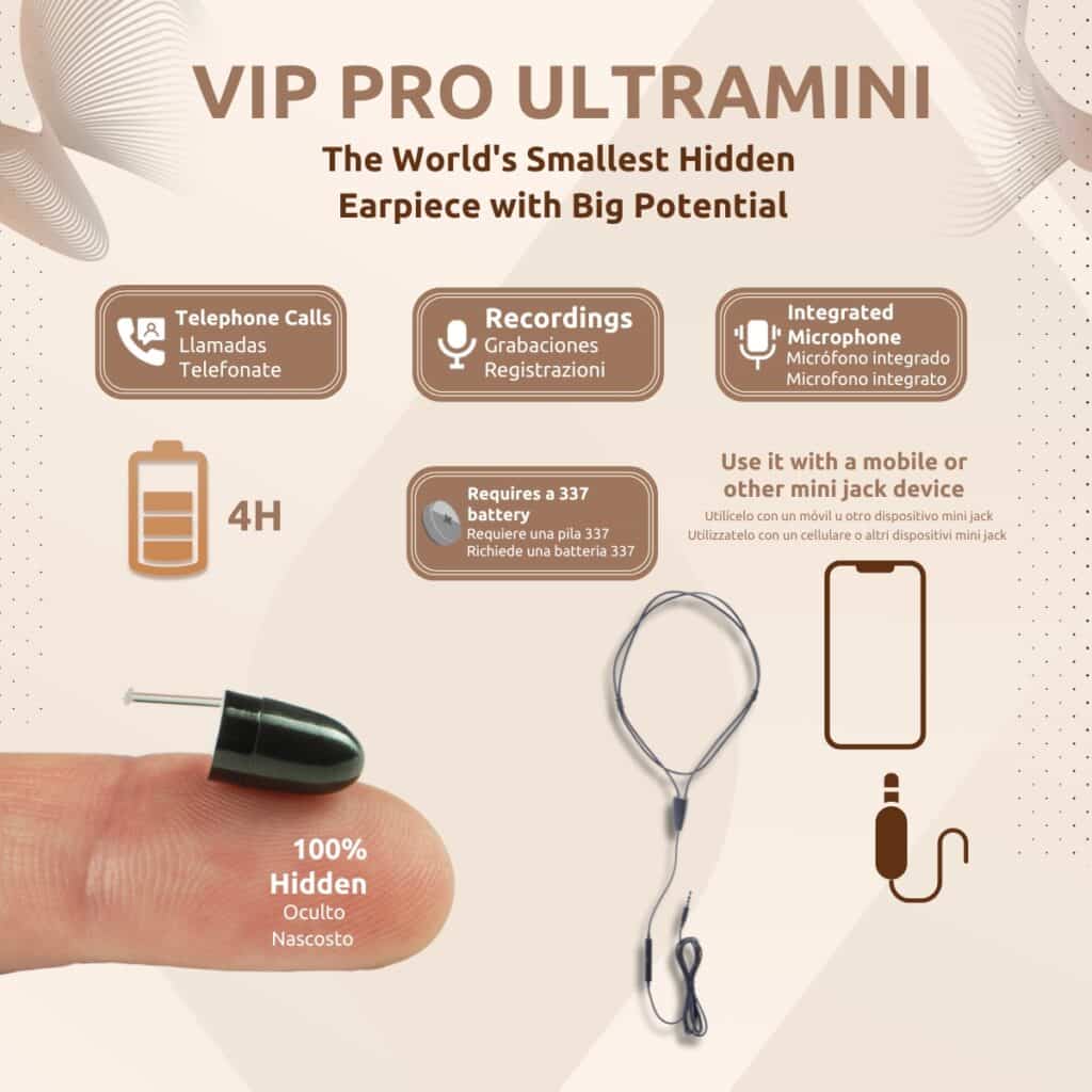 Pinganillo Vip Pro UltraMini Funcionalidades