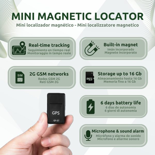 Localizador GPS Espía Mini Características