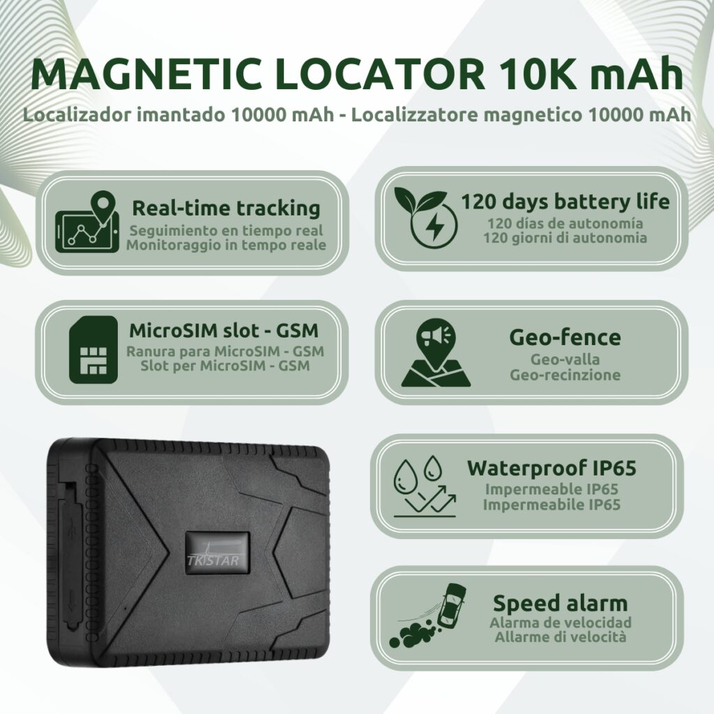 Localizador GPS Lapa Imantado Gran Autonomía Características