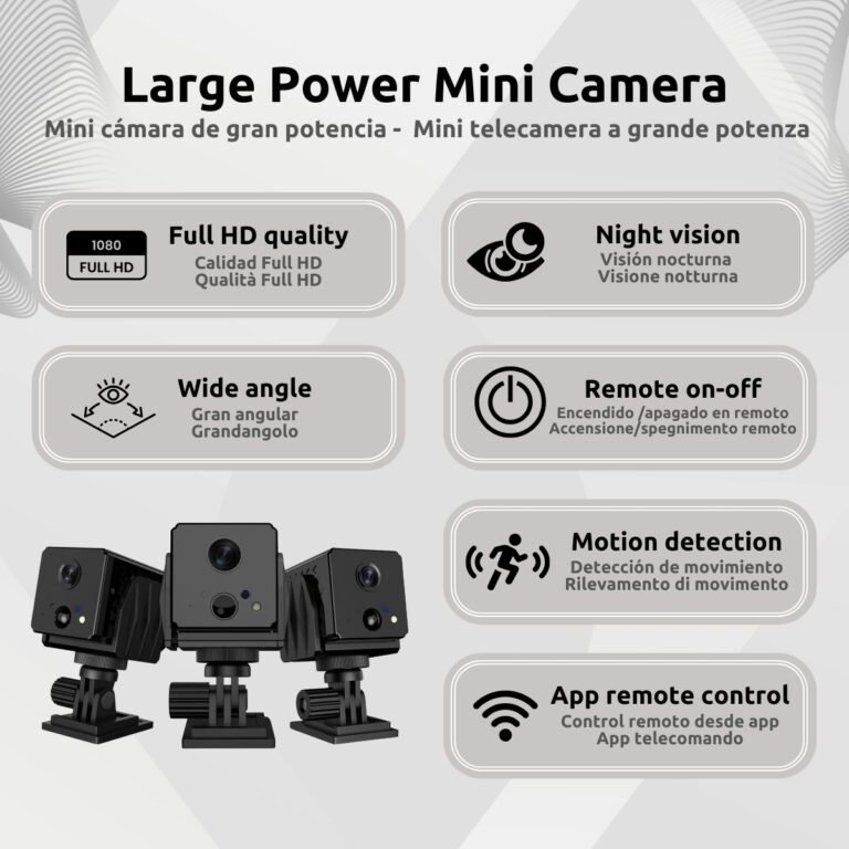 Mini Cámara Espía 4G Full HD PIR Características