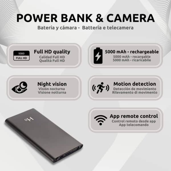 Power Bank Cámara Espía Full HD Características