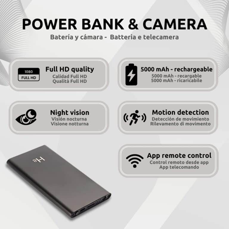 Power Bank Cámara Espía Full HD Características