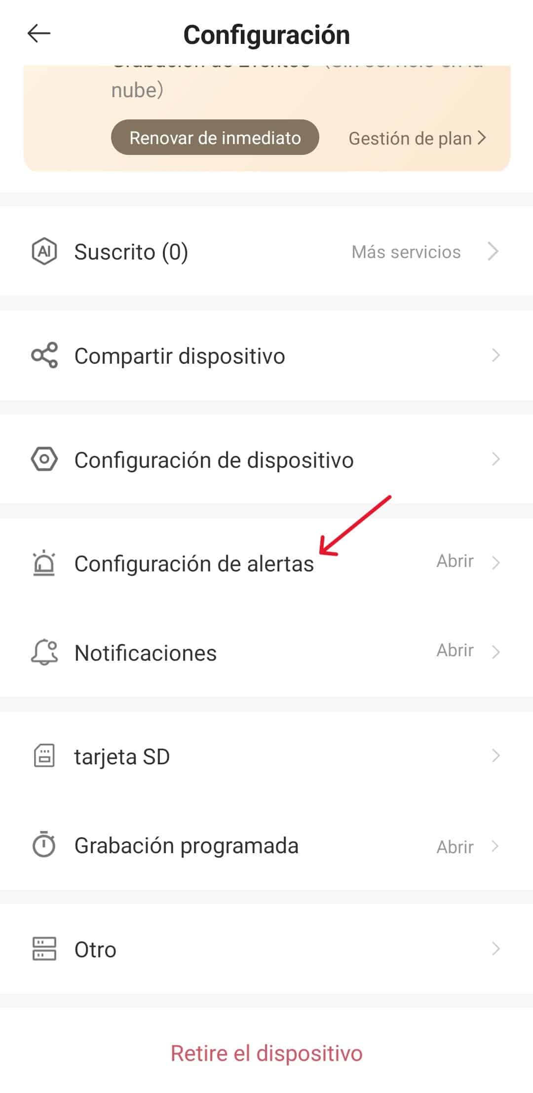 Weihome Configuración de Alertas 25