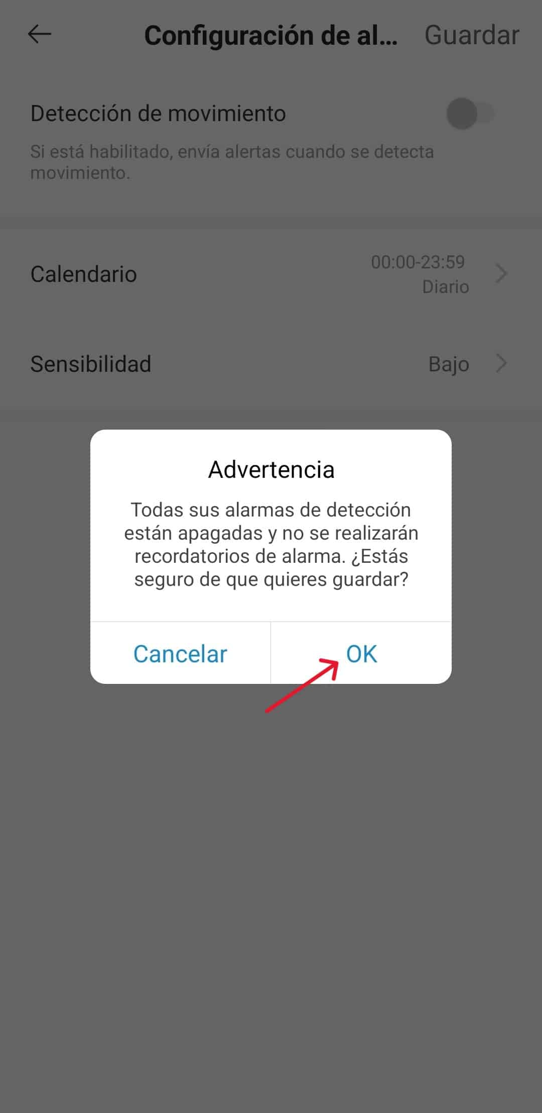 Weihome Detección Movimiento Desactivada 27