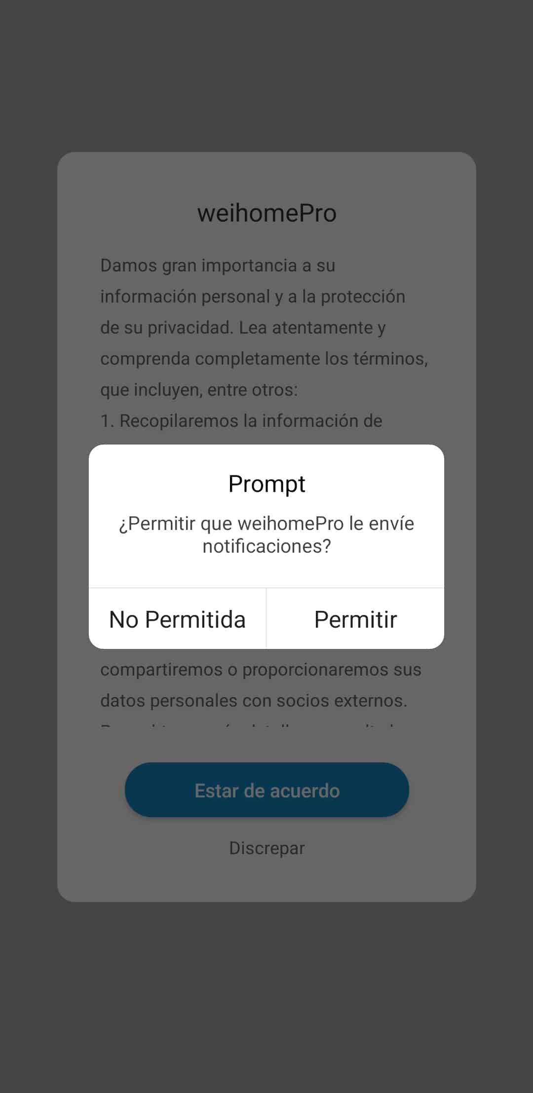 Weihome Notificaciones