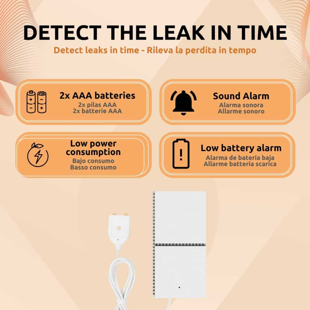 Detector de Agua Alarma CARACTERÍSTICAS