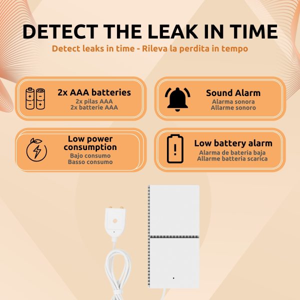 Detector de Agua Alarma CARACTERÍSTICAS