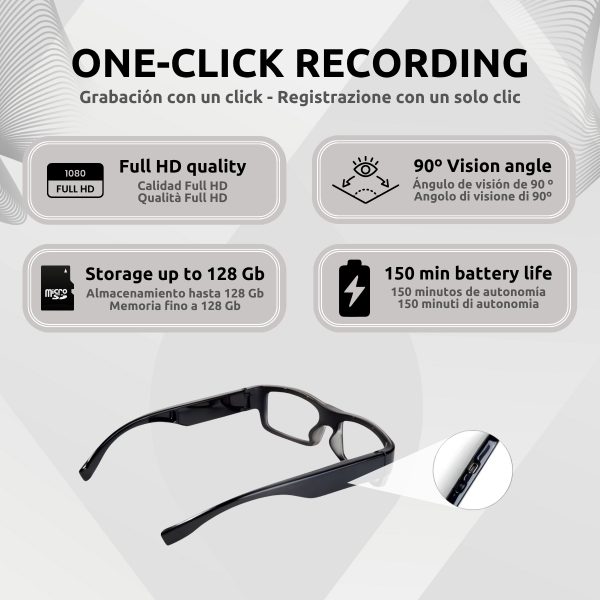 Gafa Cámara Oculta Full HD Características