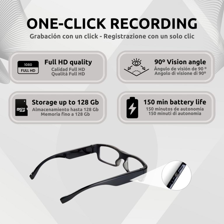 Gafa Cámara Oculta Full HD Características