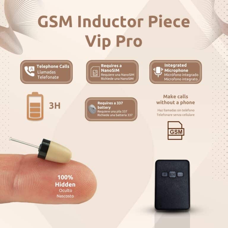 Pieza Inductora GSM + Pinganillo Vip Pro SuperMini Funcionalidades