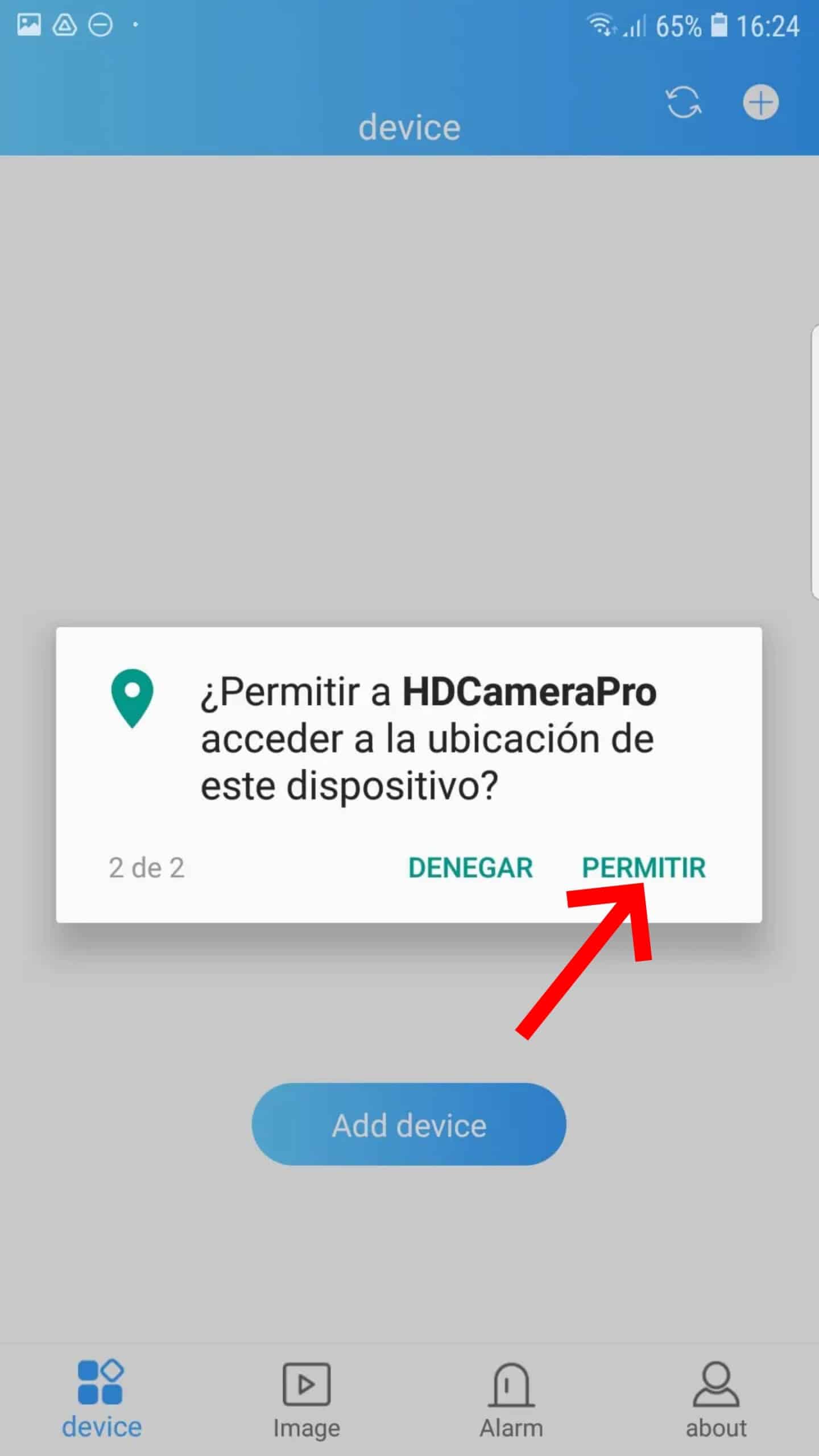 Paso 4.2 Permiso App Ubicación