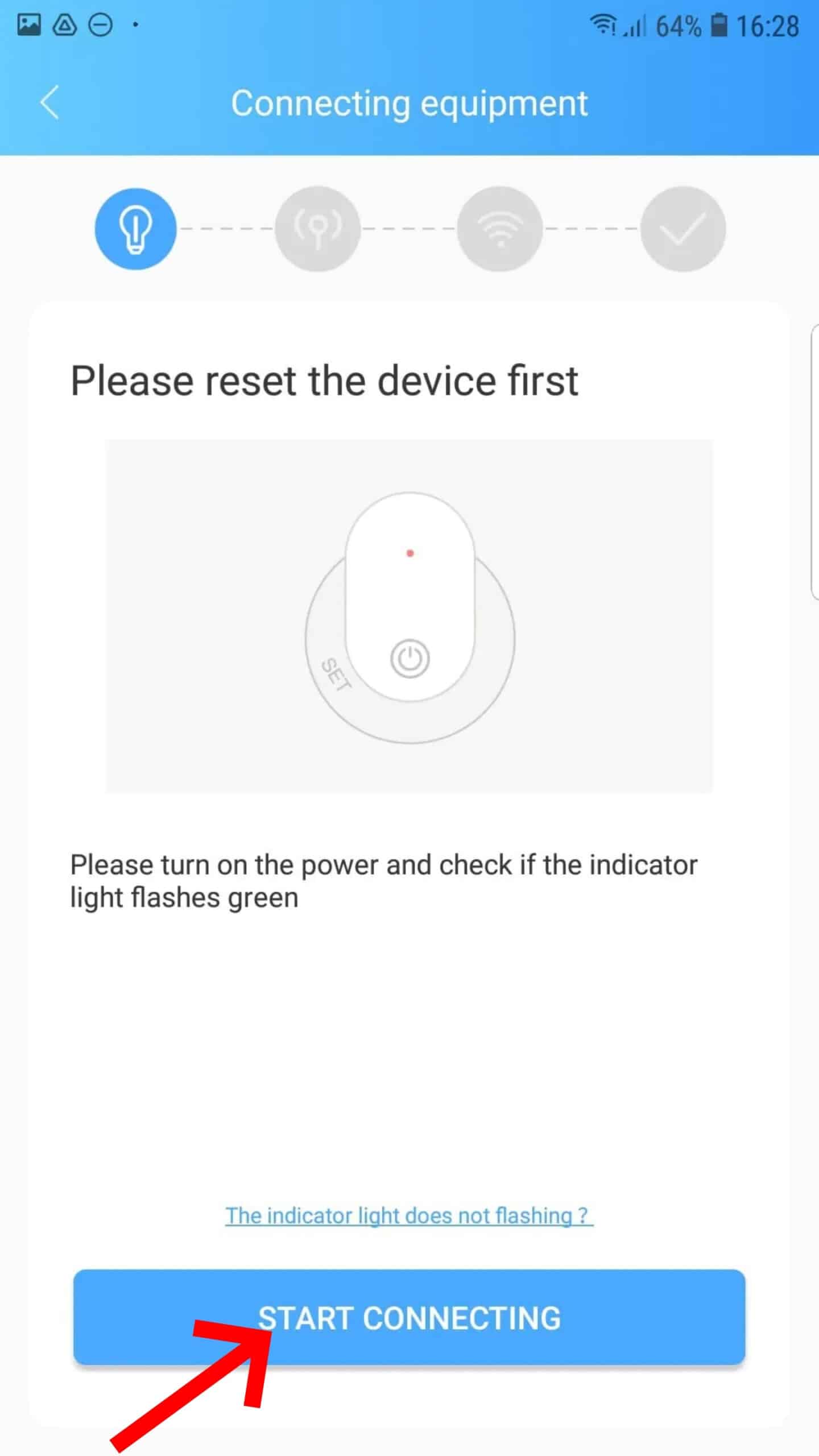 Paso 4.7 Start Connecting