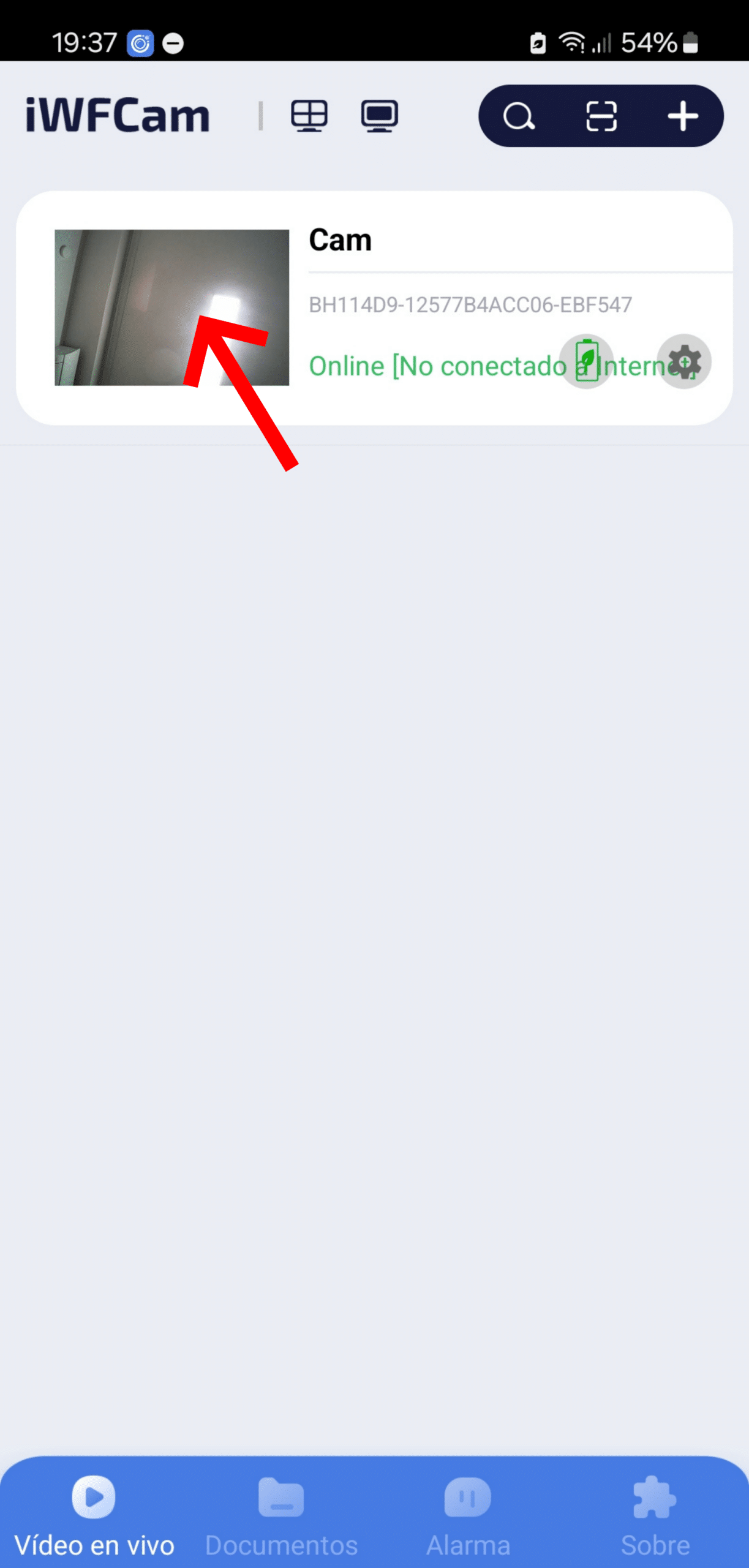 Recuadro entrar cam iWFCam BH...