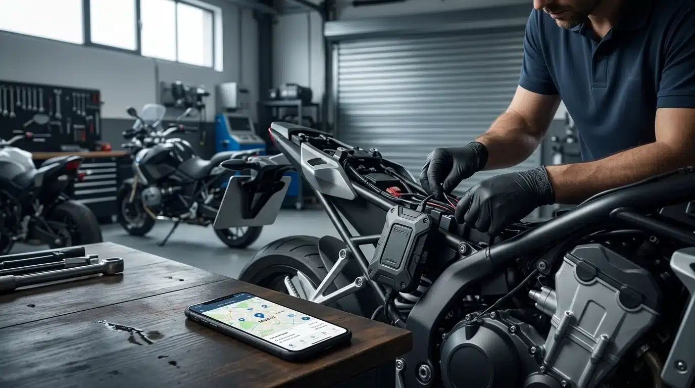 localizador GPS para motos con app de seguimiento en smartphone