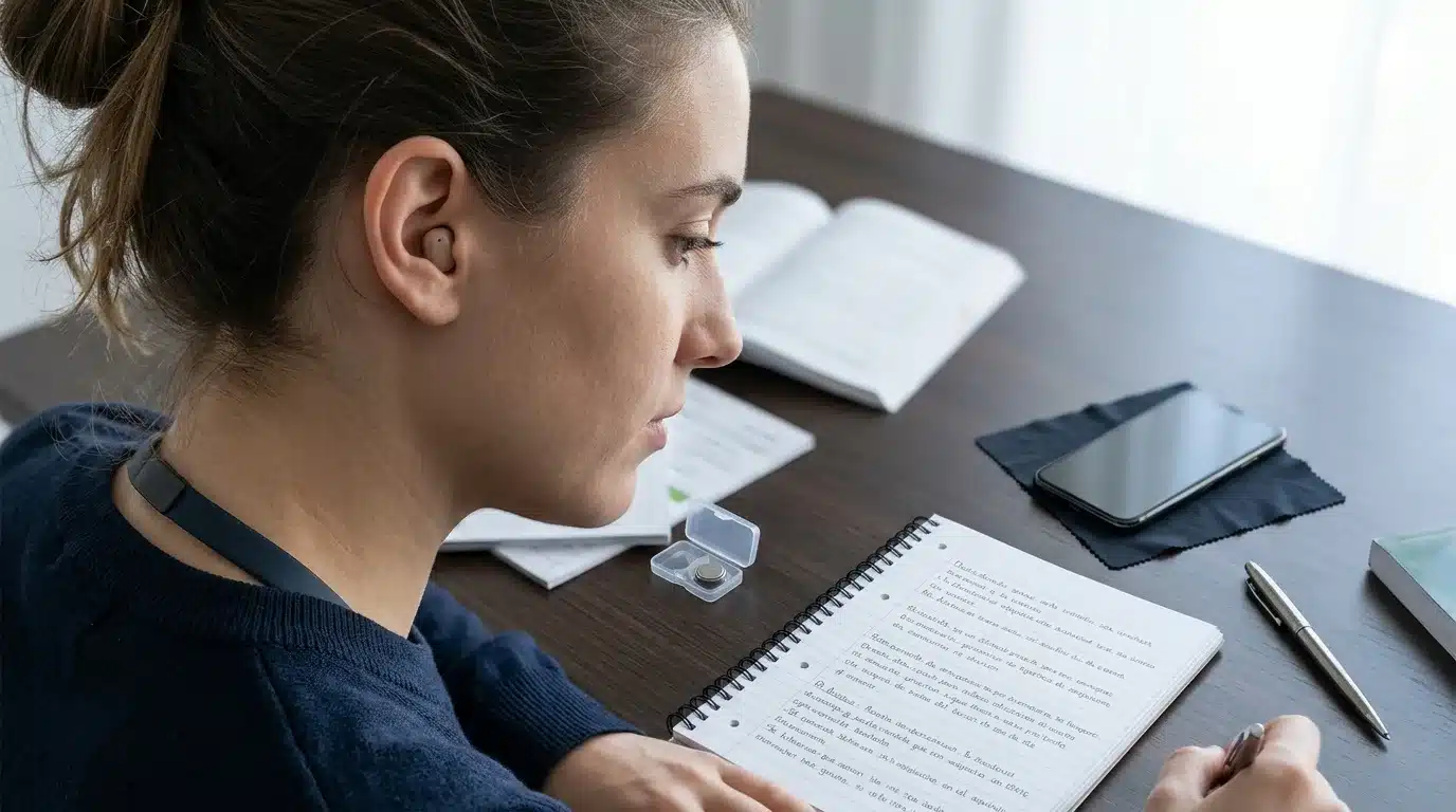 Pinganillo invisible para exámenes, auriculares espía discretos y sistemas de comunicación.