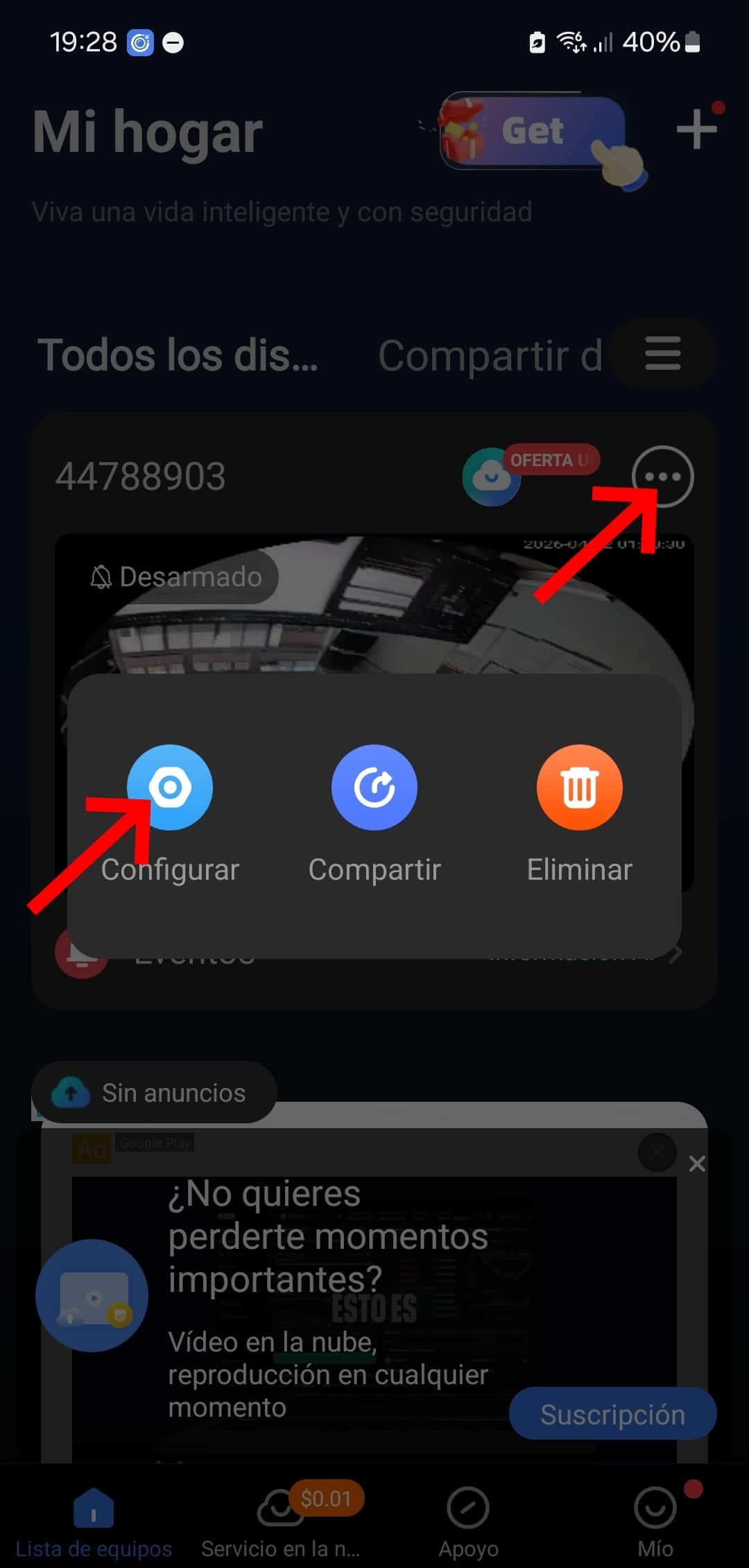 Ajustes avanzados V380 Pro IP601BW