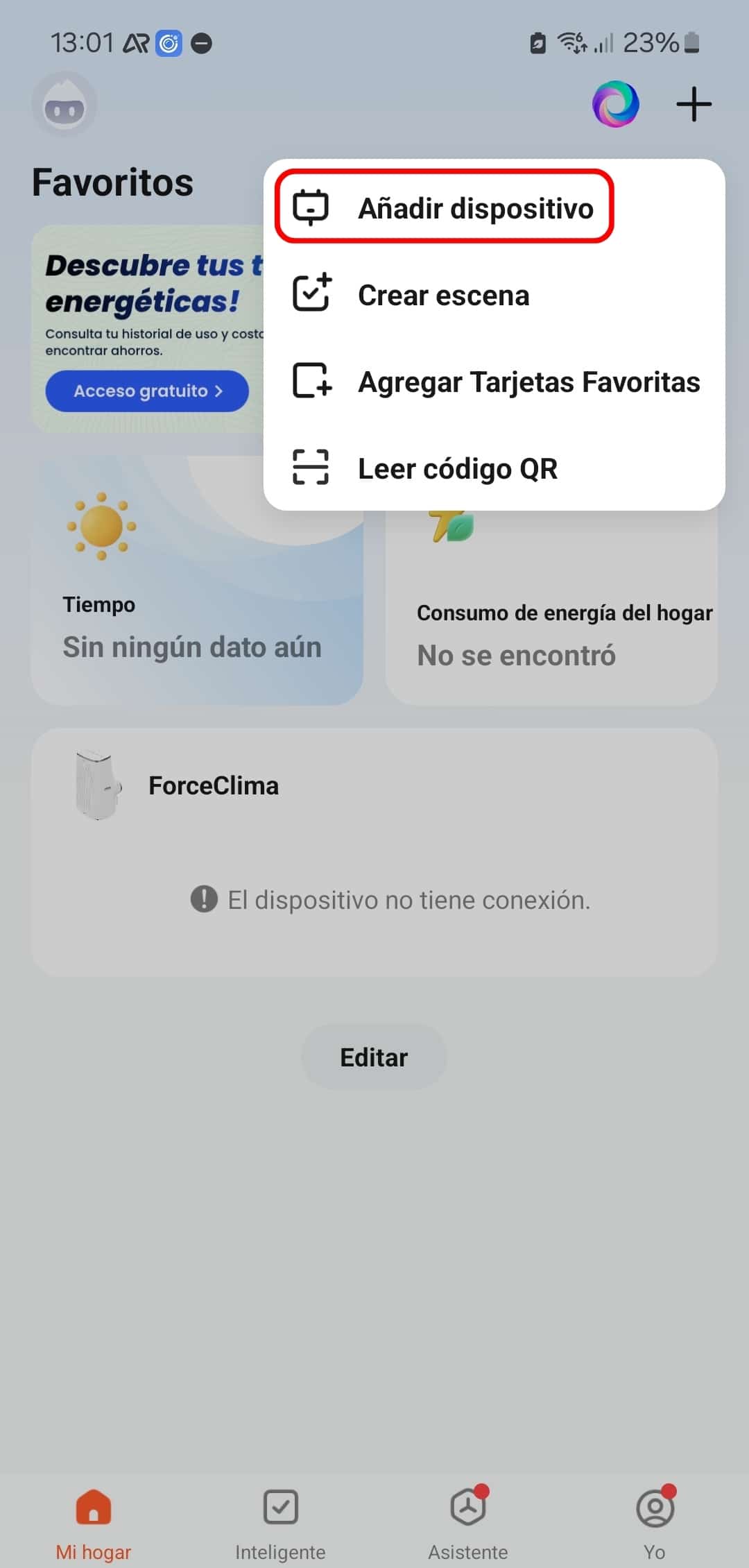 Añadir Dispositivo TuyaSmart Q26