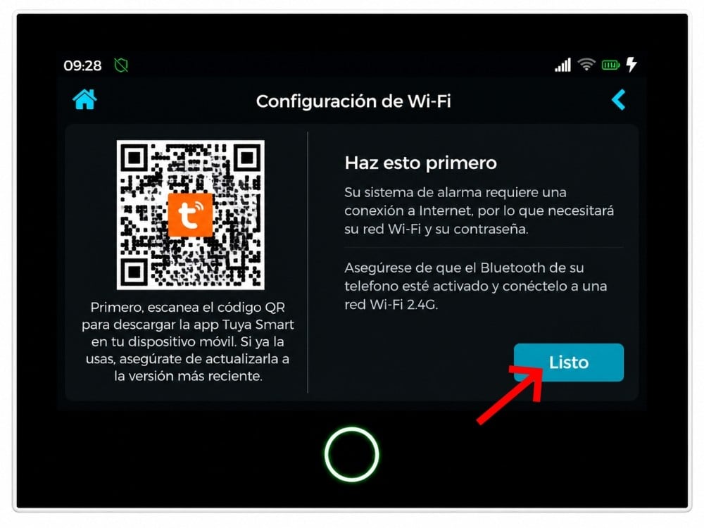 Instrucciones ALARMA - Configuracion wifi listo Alarma