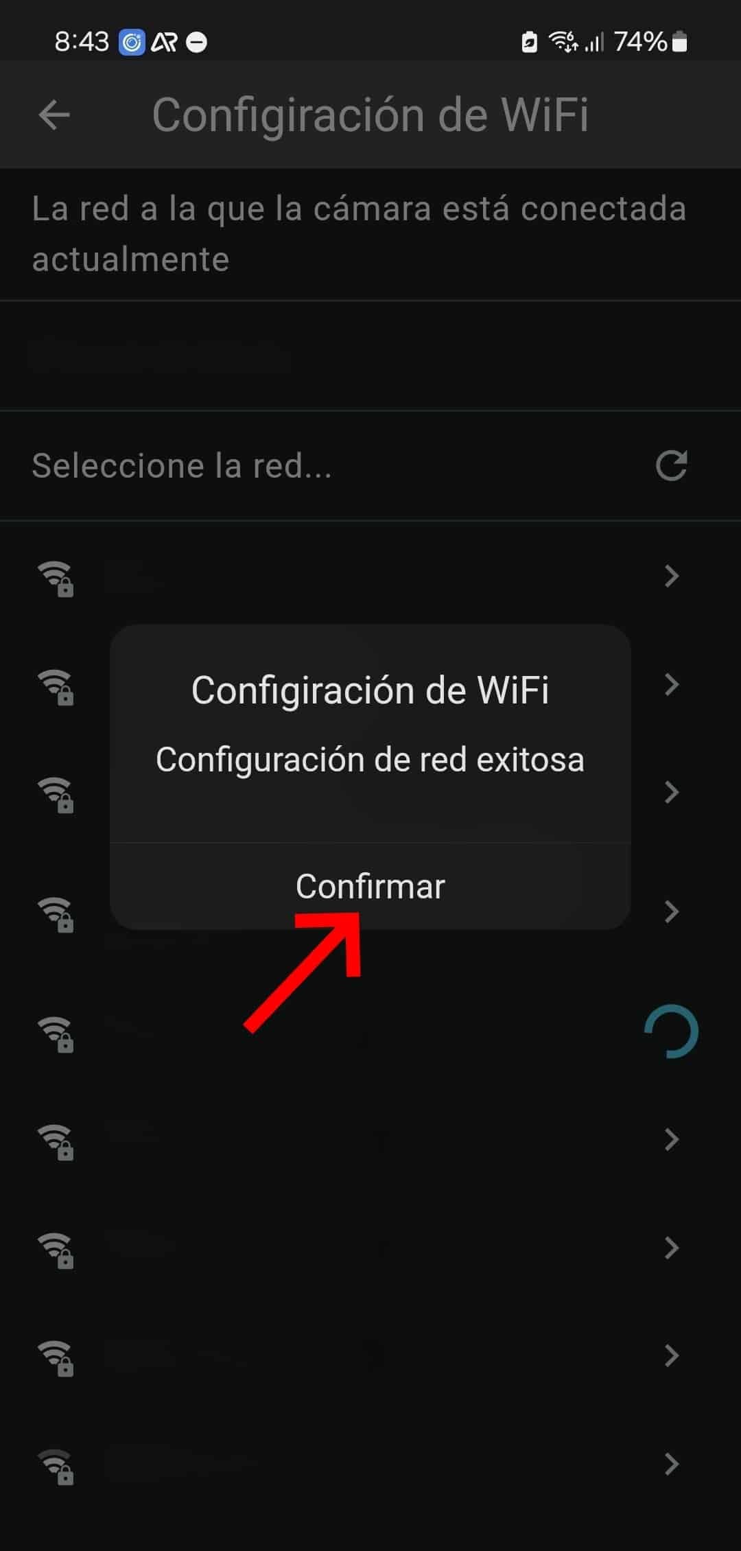 Confirmar red wifi domestica