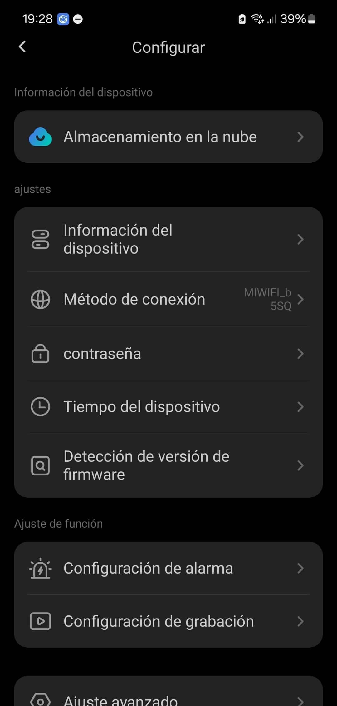 Funciones Ajustes avanzados V380 Pro IP601BW
