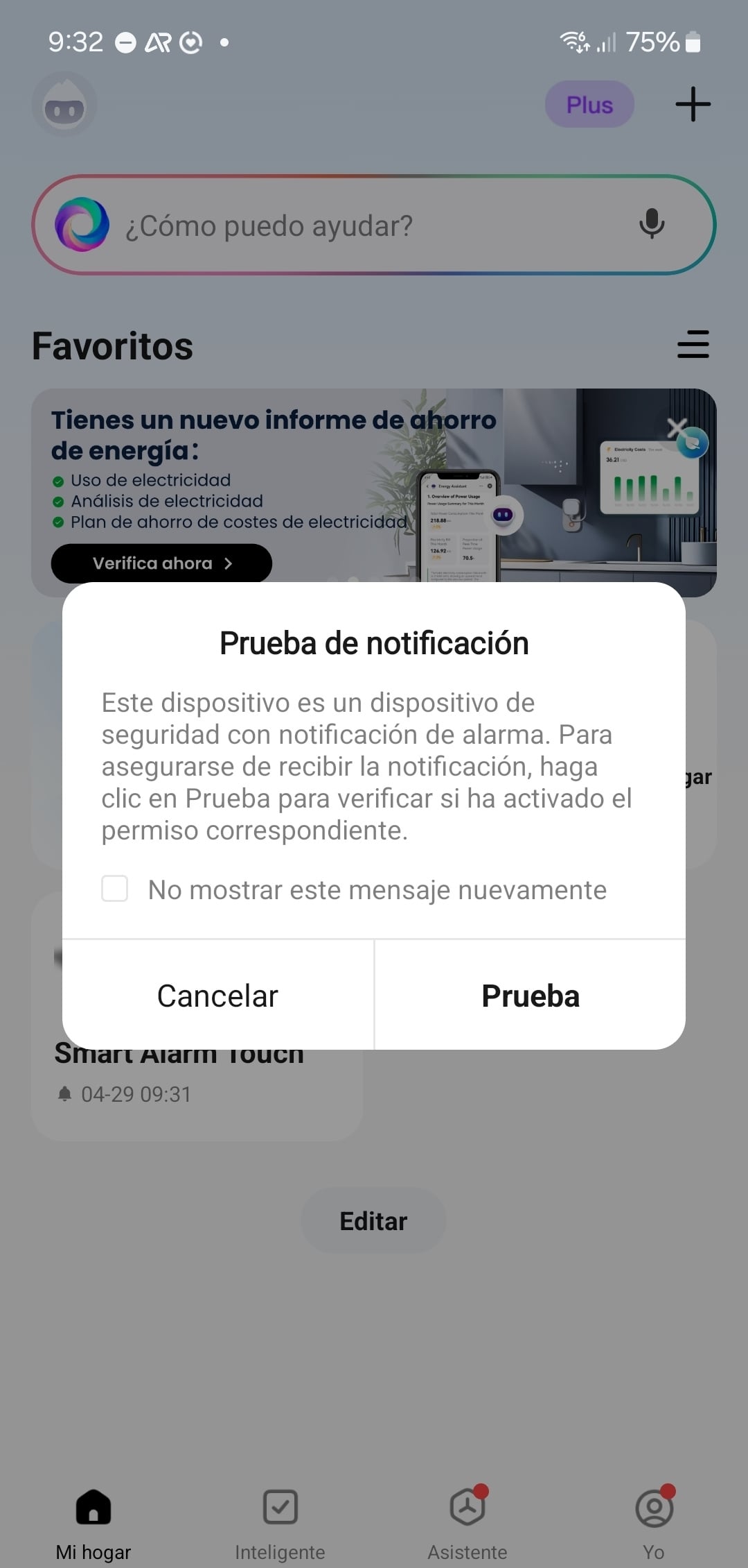 Prueba TuyaSmart Alarma