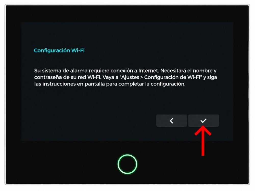 Instrucciones ALARMA - Pulsa OK Alarma