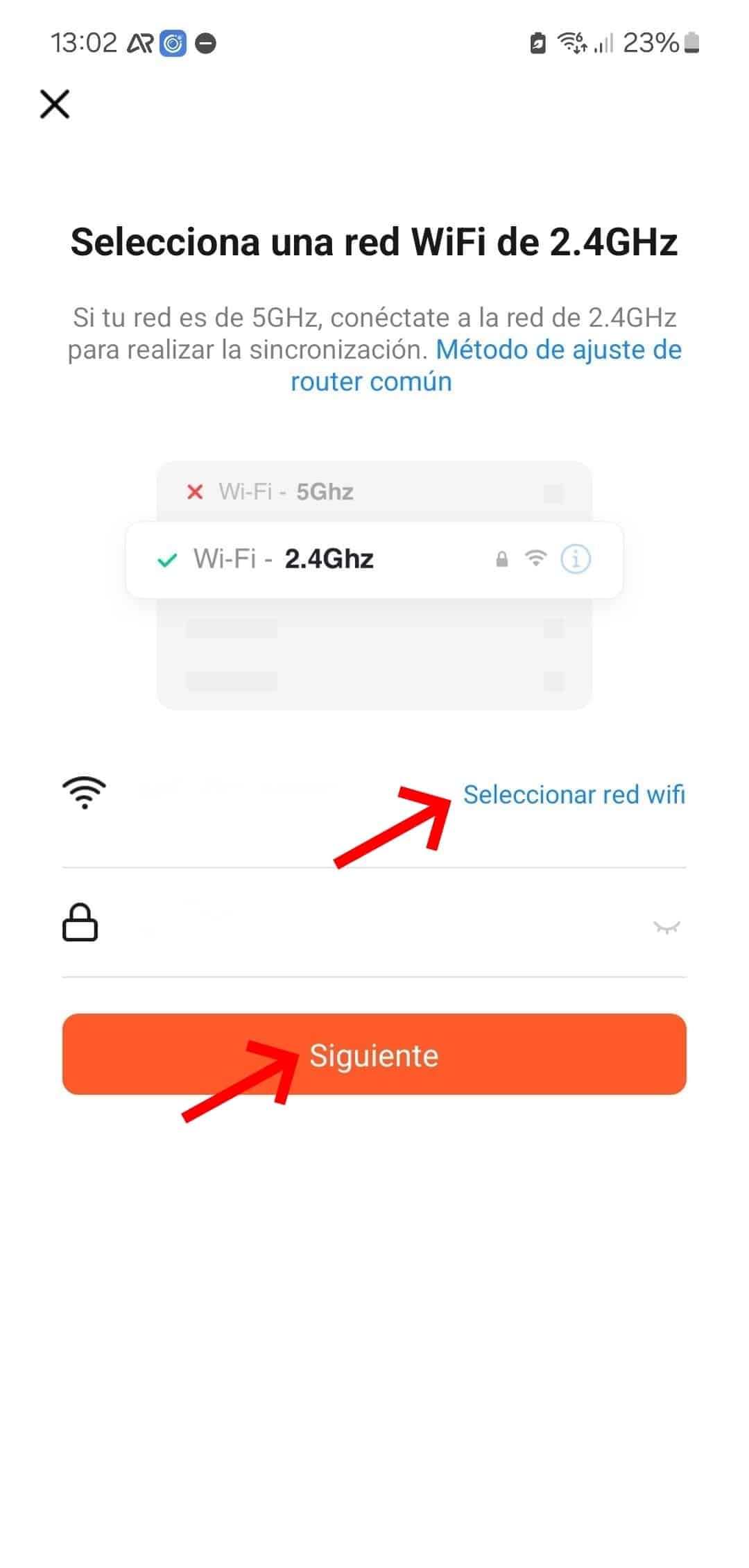 Seleccionar red wifi TuyaSmart PD6