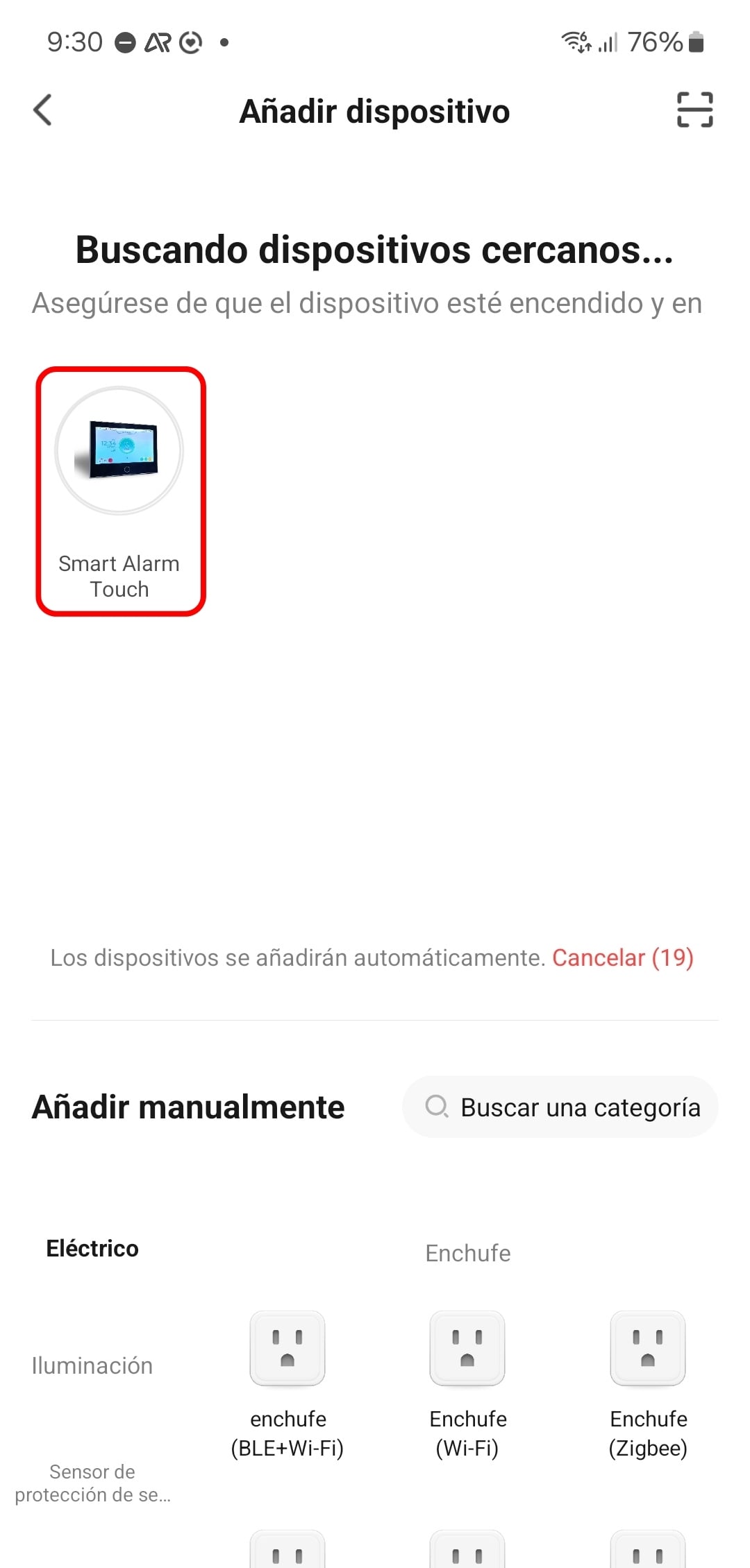 Smart Alarm Touch TuyaSmart Alarma